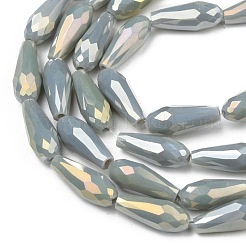 Electroplated Opaque Glass Beads Strands&nbsp;EGLA-L015-FR-B19-01