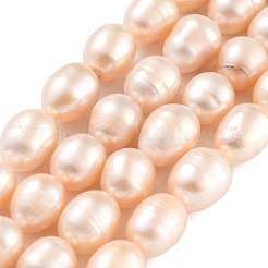 Natural Cultured Freshwater Pearl Beads Strands&nbsp;PEAR-P062-12E