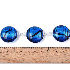 Handmade Silver Foil Glass Beads Strands&nbsp;FOIL-N029-07