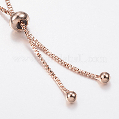Adjustable Brass Micro Pave Cubic Zirconia Bolo Bracelets&nbsp;BJEW-J180-11RG