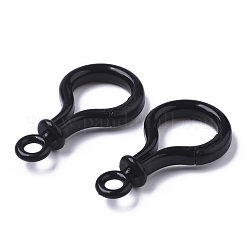 Opaque Solid Color Bulb Shaped Plastic Push Gate Snap Keychain Clasp Findings&nbsp;KY-T021-01A