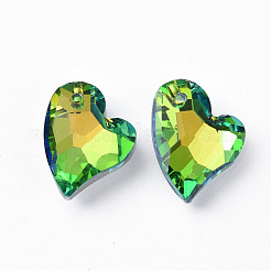 Electroplated Glass Pendants&nbsp;EGLA-N006-017
