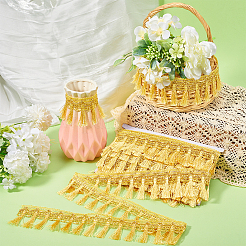 12M Filigree Polyester Lace Fringe Trim&nbsp;OCOR-WH0089-12A