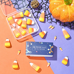 24Pcs 3 Styles Halloween Opaque Resin Pendants&nbsp;RESI-SC0006-32