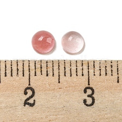 Cherry Quartz Glass Cabochons&nbsp;G-H309-03-10