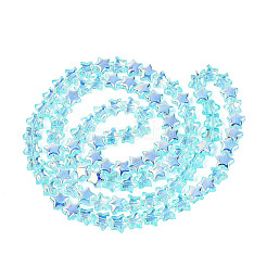 Electroplate Transparent Glass Beads Strands&nbsp;LS-EGLA-N056-04A-B01