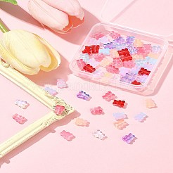 60Pcs Transparent Spray Paint Glass Beads&nbsp;GLAA-FS0002-09