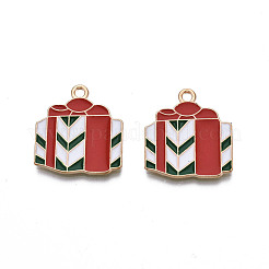 Christmas Alloy Enamel Pendants&nbsp;ENAM-Q442-60