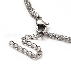 CCB Pearl & 304 Stainless Steel Charm Anklet&nbsp;AJEW-C021-11P