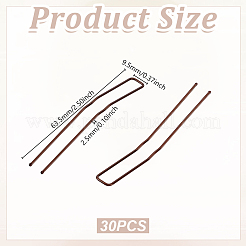30Pcs Spray Painted 304 Stainless Steel Hair Forks for Women&nbsp;OHAR-GA0001-12B