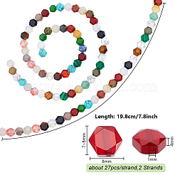 2 Strands Mixed Stone Beads Strands&nbsp;G-PH0002-90