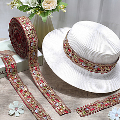 Polyester Embroidery Paillette Ribbon&nbsp;OCOR-WH20003-39D