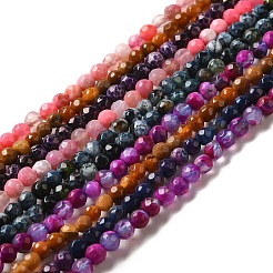 Natural Fire Crackle Agate Beads Strands&nbsp;G-G588-4mm-M