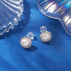Natural Pearl Ear Studs&nbsp;EJEW-P286-01P