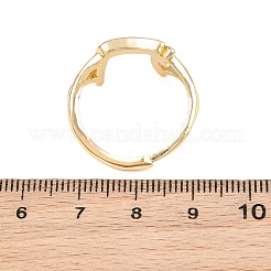 Brass Micro Pave Clear Cubic Zirconia Cuff Rings&nbsp;KK-CBA960E-23G