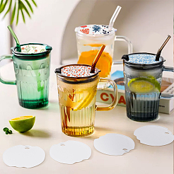 10Pcs Acrylic Heat Transfer Blanks Lid Decorations&nbsp;DIY-BC0013-71A