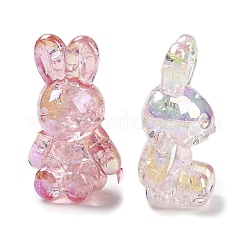 UV Plating Transparent Rainbow Iridescent Acrylic Beads&nbsp;TACR-R001-04A