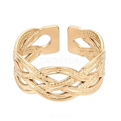 304 Stainless Steel Open Cuff Rings for Women&nbsp;STAS-N125-26D-G