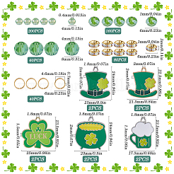 Saint Patrick's Day Theme DIY Alloy Enamel & Glass Beads Bracelets Making Kits&nbsp;DIY-SP0002-55