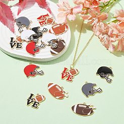 16Pcs 8 Style Alloy Enamel Pendants&nbsp;ENAM-CJ0005-79