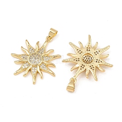 Brass Cubic Zirconia Pendants&nbsp;KK-L251-33G
