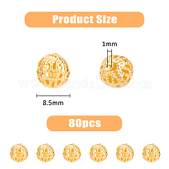 80Pcs Brass Beads&nbsp;KK-DC0004-22