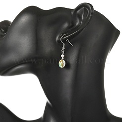 Paua Shell & Pearl Dangle Earrings&nbsp;EJEW-JE07289