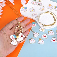 24Pcs 8 Style Halloween Theme Alloy Enamel Pendants&nbsp;ENAM-SZ0004-24