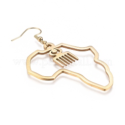 PVD Vacuum Plating 201 Stainless Steel Dangle Earrings&nbsp;EJEW-O101-03G