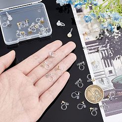 32Pcs 4 Style 304 Stainless Steel & Plastic Clip-on Earring Findings&nbsp;STAS-UN0037-98