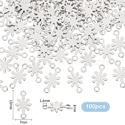 100Pcs 201 Stainless Steel Connector Charms&nbsp;STAS-UN0060-40