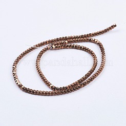 Electroplate Non-Magnetic Synthetic Hematite Beads Strands&nbsp;G-F562-S04