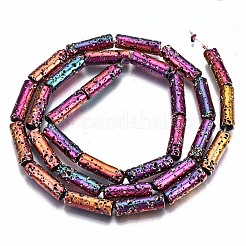 Electroplated Natural Lava Rock Beads Strands&nbsp;G-T114-76