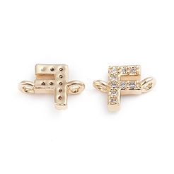 Brass Micro Pave Cubic Zirconia Links Connectors&nbsp;X-ZIRC-I042-16G-F