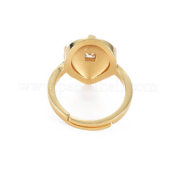 Adjustable Brass Micro Pave Colorful Cubic Zirconia Finger Rings&nbsp;RJEW-S044-168-NF