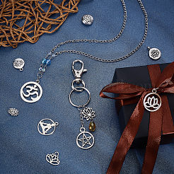 56Pcs 14 Style Tibetan Style Alloy Pendants&nbsp;TIBEP-PH0001-30