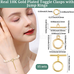 15 Sets Brass Toggle Clasps&nbsp;KK-BBC0021-12