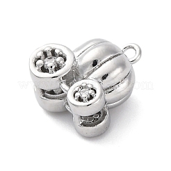Brass Pave Cubic Zirconia Pendants&nbsp;KK-E793-29P