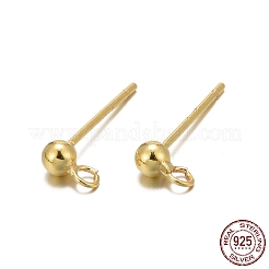 925 Sterling Silver Ear Stud Findings&nbsp;STER-K167-042B-G