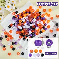 1400Pcs 7 Styles Transparent and Opaque Plastic Beads&nbsp;KY-SZ0001-50