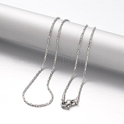 Tarnish Resistant 304 Stainless Steel Boston Link Chain Necklaces&nbsp;NJEW-L043-52P