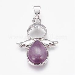 Natural Amethyst Pendants&nbsp;G-G651-A11