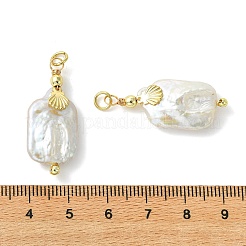 Natural Baroque Keshi Pearl Pendants&nbsp;PALLOY-JF05523