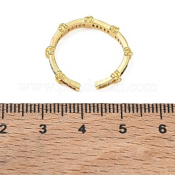 Brass Pave Colorful Cubic Zirconia Cuff Open Rings for Women&nbsp;CU-CBA46D5-03G