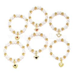 Brass Stretch Bracelets&nbsp;BJEW-C098-04