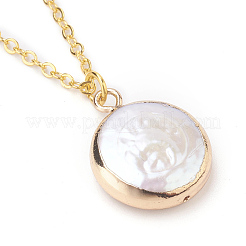 Plated Natural Baroque Pearl Keshi Pearl Beads Jewelry Sets&nbsp;SJEW-JS00977