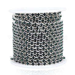 Silver Plated Brass Rhinestone Strass Chains&nbsp;CHC-N020-11C