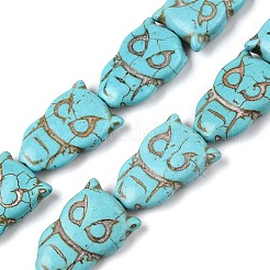 Synthetic Turquoise Beads Strands&nbsp;UNKW-T001-16