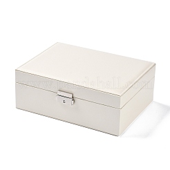 PU Imitation Leather Jewelry Organizer Box with Lock&nbsp;CON-P016-B04