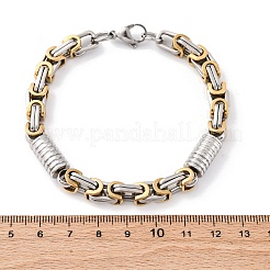 201 Stainless Steel Byzantine Chain Bracelets&nbsp;BJEW-B078-164GP